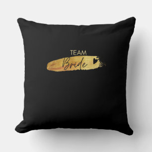Oreiller jeté noir Team Bride