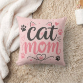 Oreiller jeté pour maman de chat - Empreintes de p (Couverture)