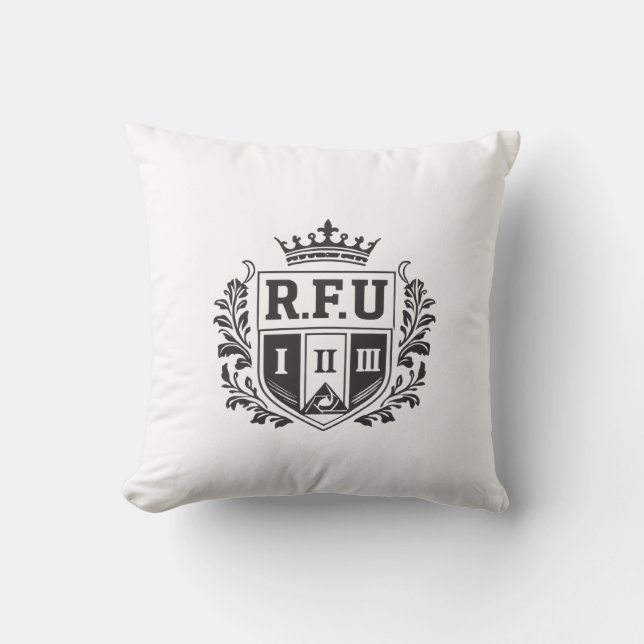 Oreiller jeté R.F.U Crown Crest (Recto)