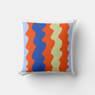 Oreiller jeté rayé moderne coloré – 16x16 Minimal