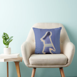 Oreiller jeté silhouette flou de mouvement rétro a