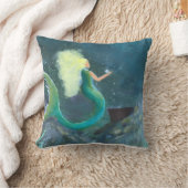 Oreiller jeté Sirène avec son coussin de perle (Couverture)