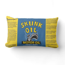 Oreiller jeté Skunk Vintage Oil Clean et Dirty