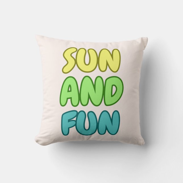 Oreiller jeté Soleil Et Amusement (Recto)