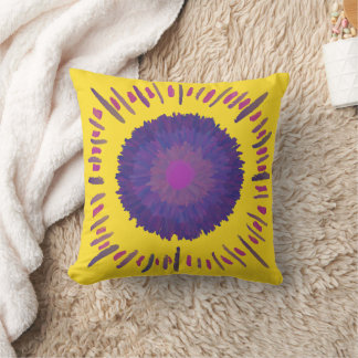 Oreiller jeté Soleil Violet Brûlant