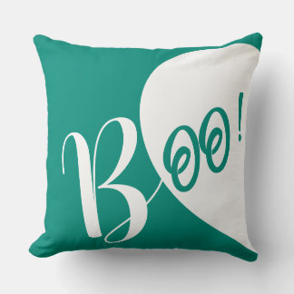 Oreiller jeté typographie Boo à ton divisé | Fantô