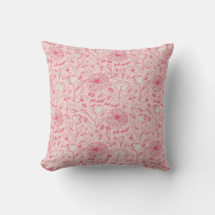 Oreiller jeté vintage rose rose