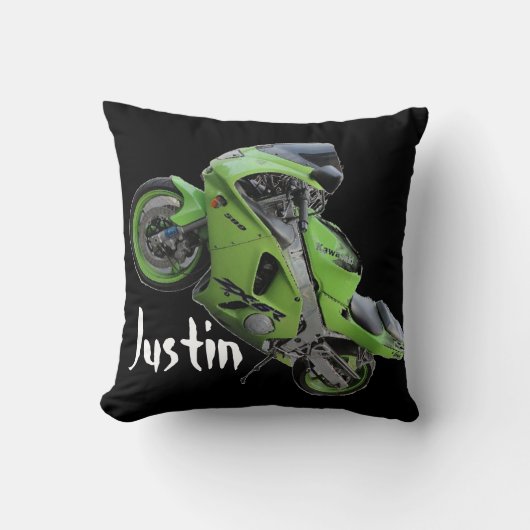 Oreiller Kawasaki Green "Crotch Rocket" (Recto)