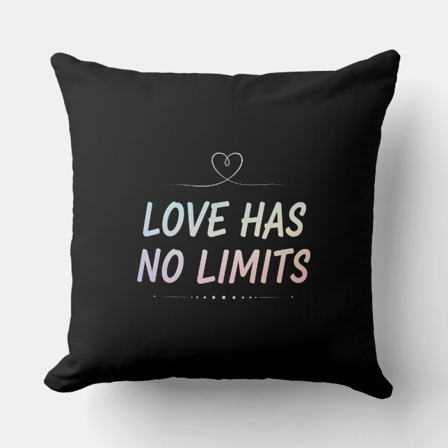 Oreiller « L'amour n'a pas de limites » (Recto)