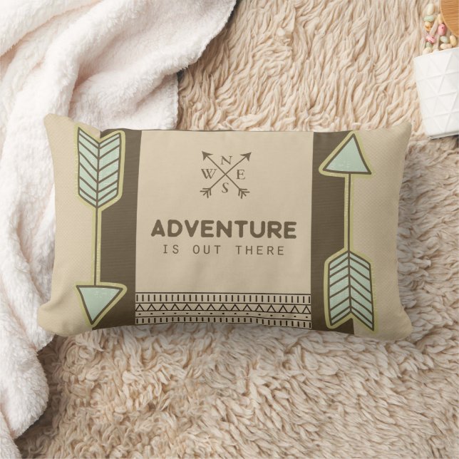 Oreiller « L'aventure est là-bas » (Couverture)