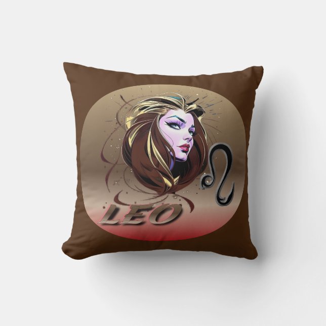 Oreiller Leo Throw 16 po x 16 po (Recto)