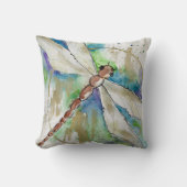 Oreiller libellule aquarelle fantaisiste (Recto)