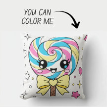 Oreiller Livre de Coloriage Kawaii Mignon