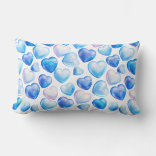 Oreiller Lombaire Cœur Bleu Pastel