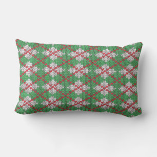 OREILLER LOMBAIRE EN TRICOT ARGYLE DE NOËL