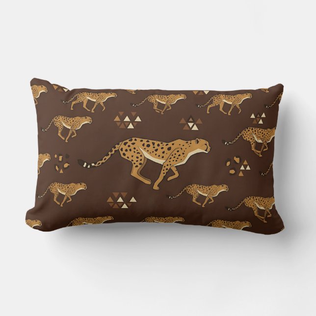 Oreiller Lombaire Guépard Marron Chocolat (Recto)