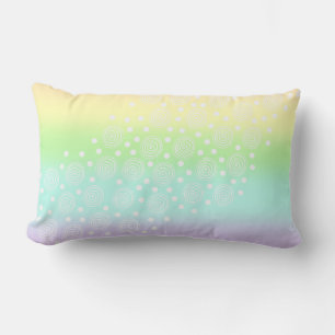 Oreiller Lombaire Pastel Arc-en-Ciel Cercles