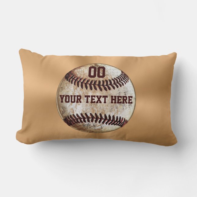 Oreiller lombaire personnalisé de baseball vintage (Recto)