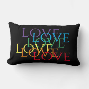 OREILLER LOMBAIRE RAINBOW LOVE II
