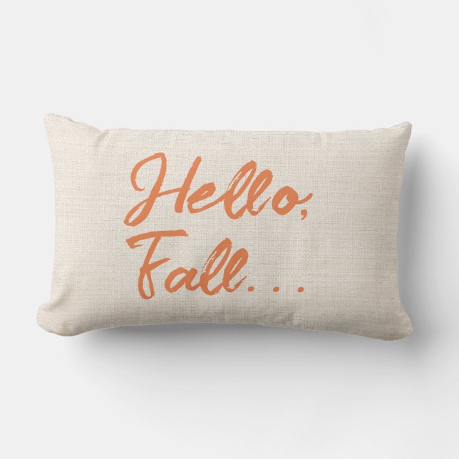 Oreiller Lombaire Rustique Bonjour Automne (Recto)