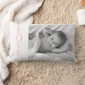 Oreiller Lombaire Typographie Rose Cadeau Photo d' (Couverture)