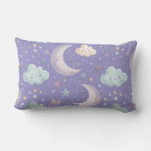 Oreiller Lombaire Violet Lune & Nuages (Verso)
