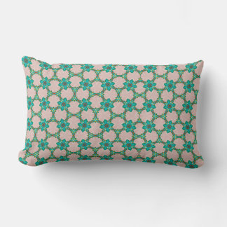 Oreiller long floral vintage vert