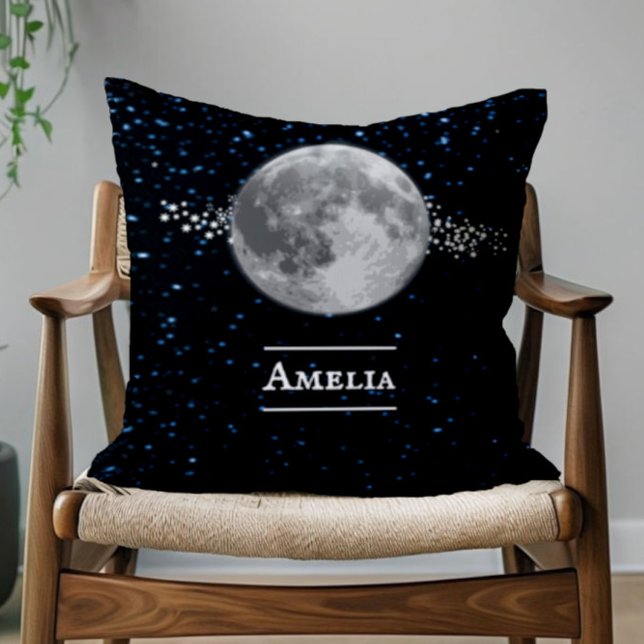 Oreiller lunaire personnalisé (Lunar Personalized Throw Pillow)