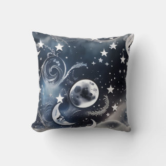 Oreiller Lune Céleste Argent Platine