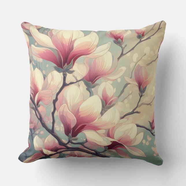 Oreiller Magnolia Art Déco (Recto)