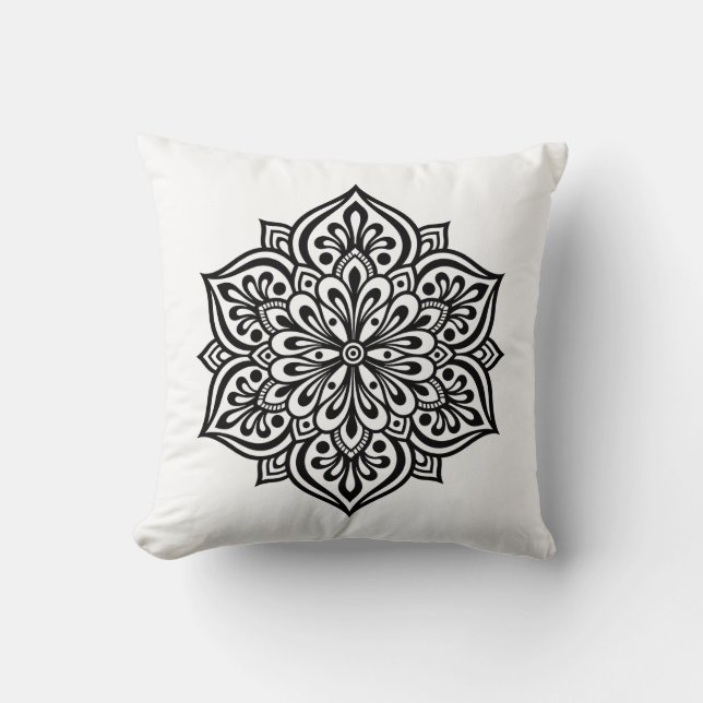 Oreiller Mandala Boho Intriqué (Recto)