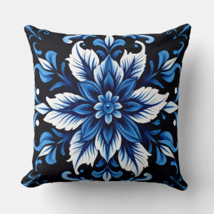 oreiller mandala saphir