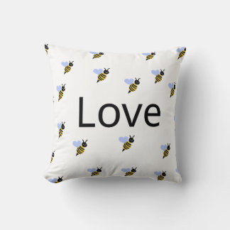 Oreiller minimaliste "Amour & Abeilles" - Romantiq
