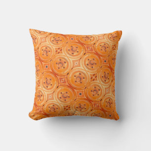 Oreiller moderne, oreiller orange rétro