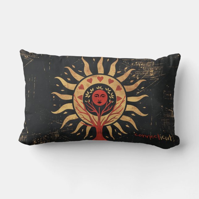 Oreiller Mohegan Tree of Life et Sun Throw (Verso)