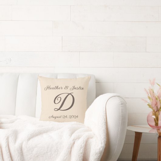 Oreiller monogrammé pour mariage ou anniversaire d (Canapé)