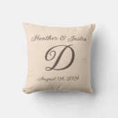 Oreiller monogrammé pour mariage ou anniversaire d (Recto)
