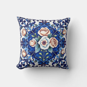oreiller mosaïque rose royale