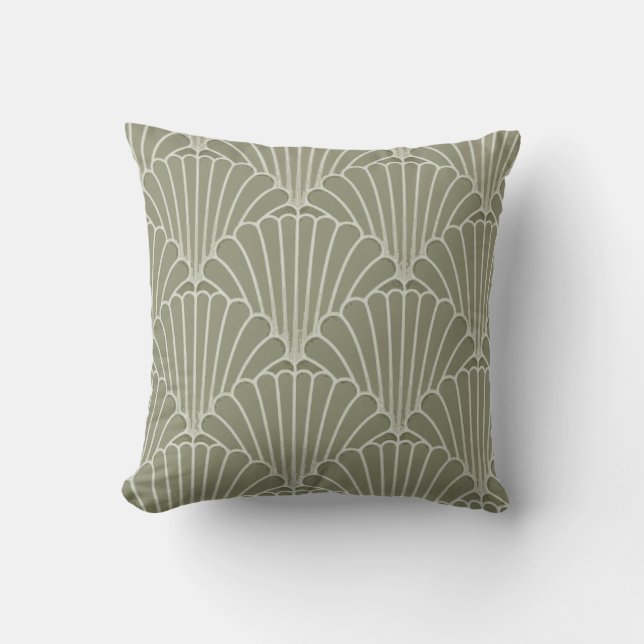 Oreiller motif coquille Art déco (Recto)