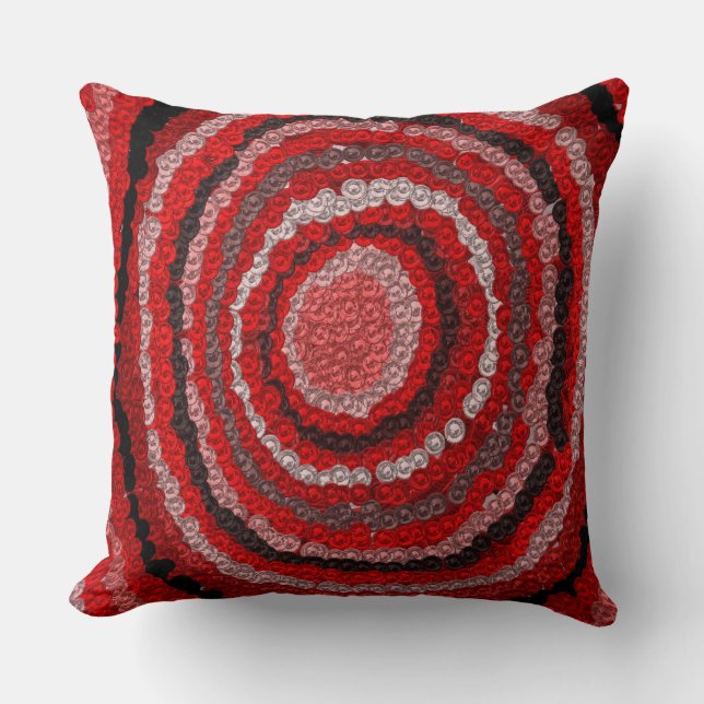 Oreiller Motif de concepteur rouge (Recto)