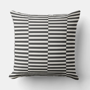 Oreiller Motif de contre-set noir et blanc