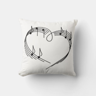 Oreiller musical en forme de cœur