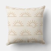 Oreiller Neutre Sun | Coussin de jet Boho Beige (Verso)