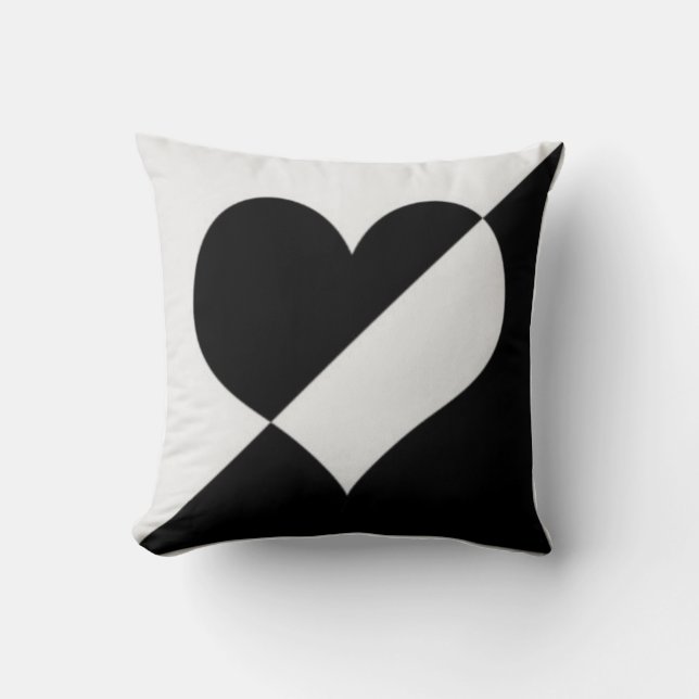 oreiller noir et blanc (Recto)