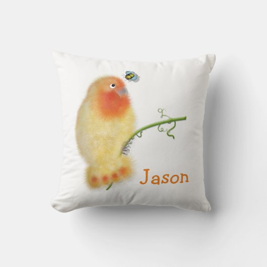 Oreiller oiseau drôle Collection bébé par BabyLaia (Recto)