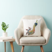 Oreiller oiseau fantaisiste coloré (Chaise)