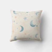 Oreiller Pastel Lune et Étoiles (Verso)