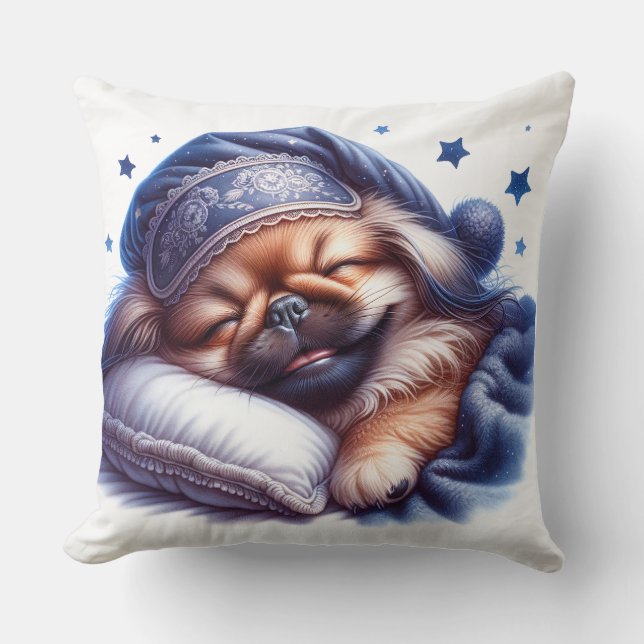 Oreiller Pekingnese Dormir mignon Chien Jeter (Recto)