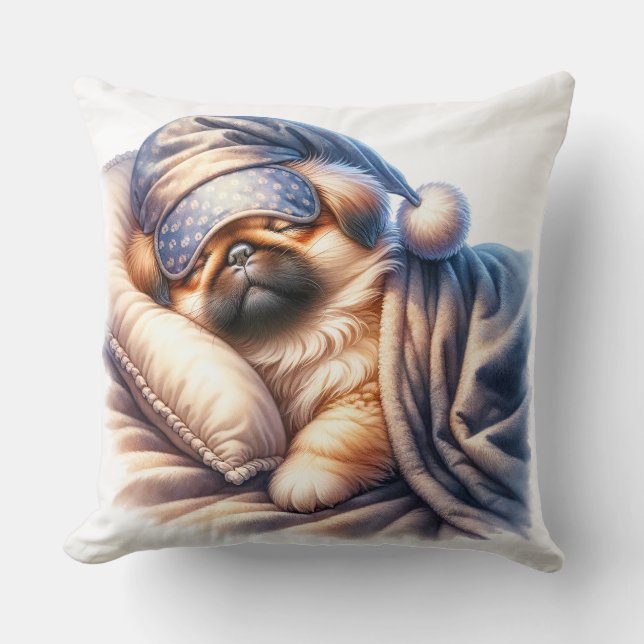 Oreiller Pekingnese Dormir mignon Chien Jeter (Recto)