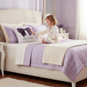 Oreiller personnalisé à ruban violet